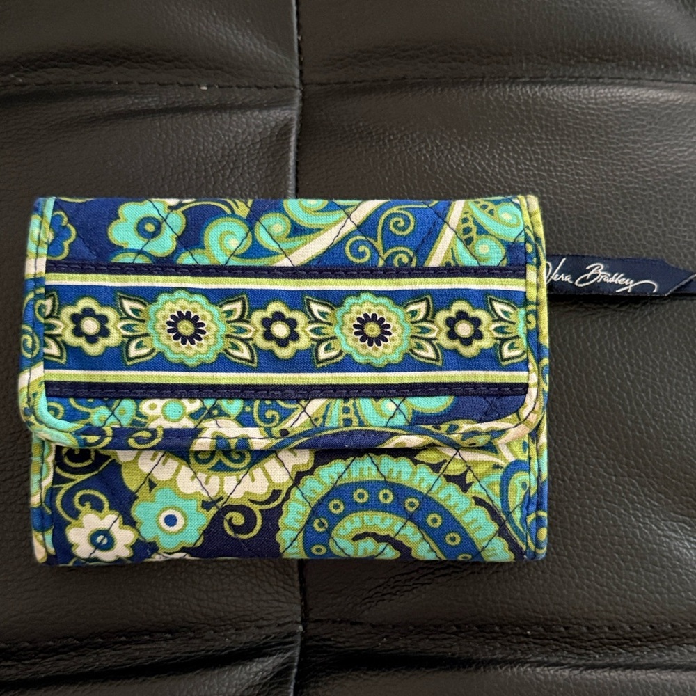 Vera Bradley Euro Rhythm & Blues Trifold Wallet